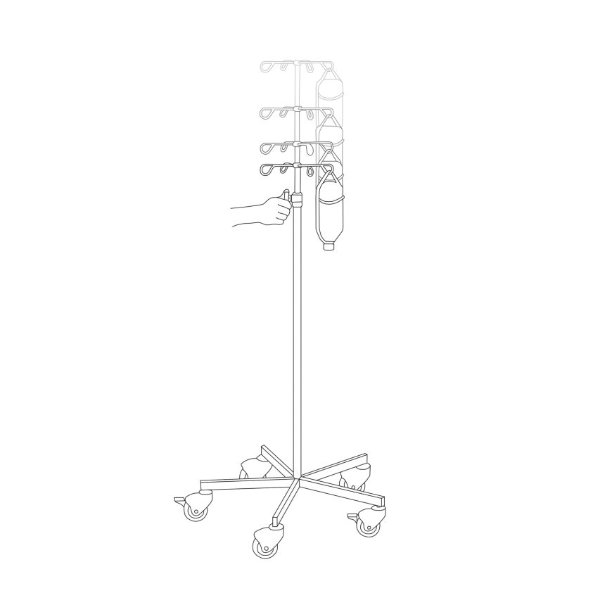 Schwerlastinfusionsstativ I D02124 Greenmedical Medizintechnik für